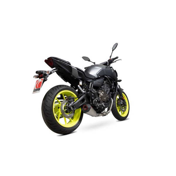 Scorpion Exhaust Yamaha MT-07 2014 - 2021 Serket Taper De-Cat Race Full System Titanium Sleeve